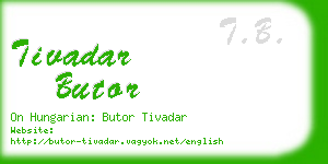 tivadar butor business card